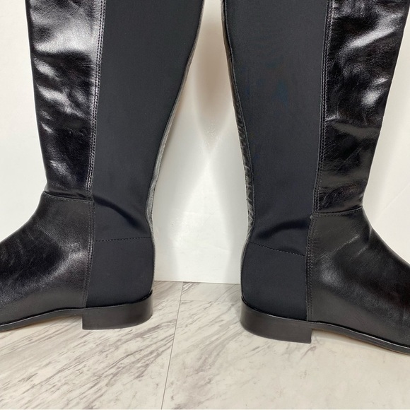 Vince Camuto Labrina Black Leather Square Toe Tall Boot 9M - Picture 8 of 13